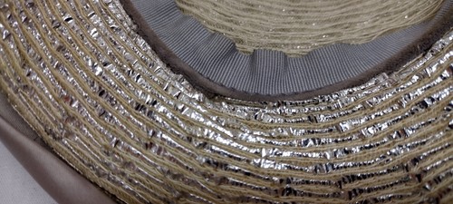 Vintage Valerie MODES 50s Glamour Silver Metallic Handmade Hat 1950s Funky Glam - Picture 15 of 22