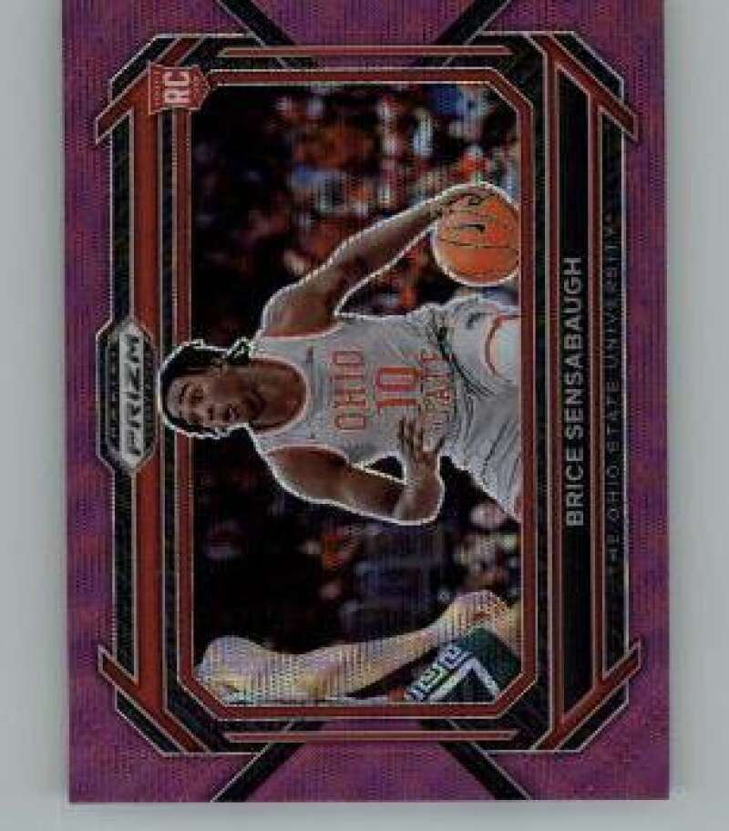 2023-24 Panini Prizm Draft Picks Variation Purple Wave #20 Brice Sensabaugh RC
