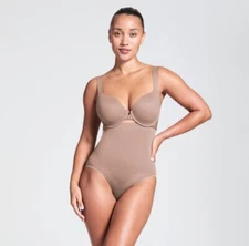 NWT Assets by Spanx sz S #10128R Cafe AuLait Brief High Waist Shapewear AP20