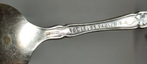 Antique Towles St Paul Silver Spoon Log Cabin USA Souvenir Pat Jan 14 1818 - Picture 8 of 9