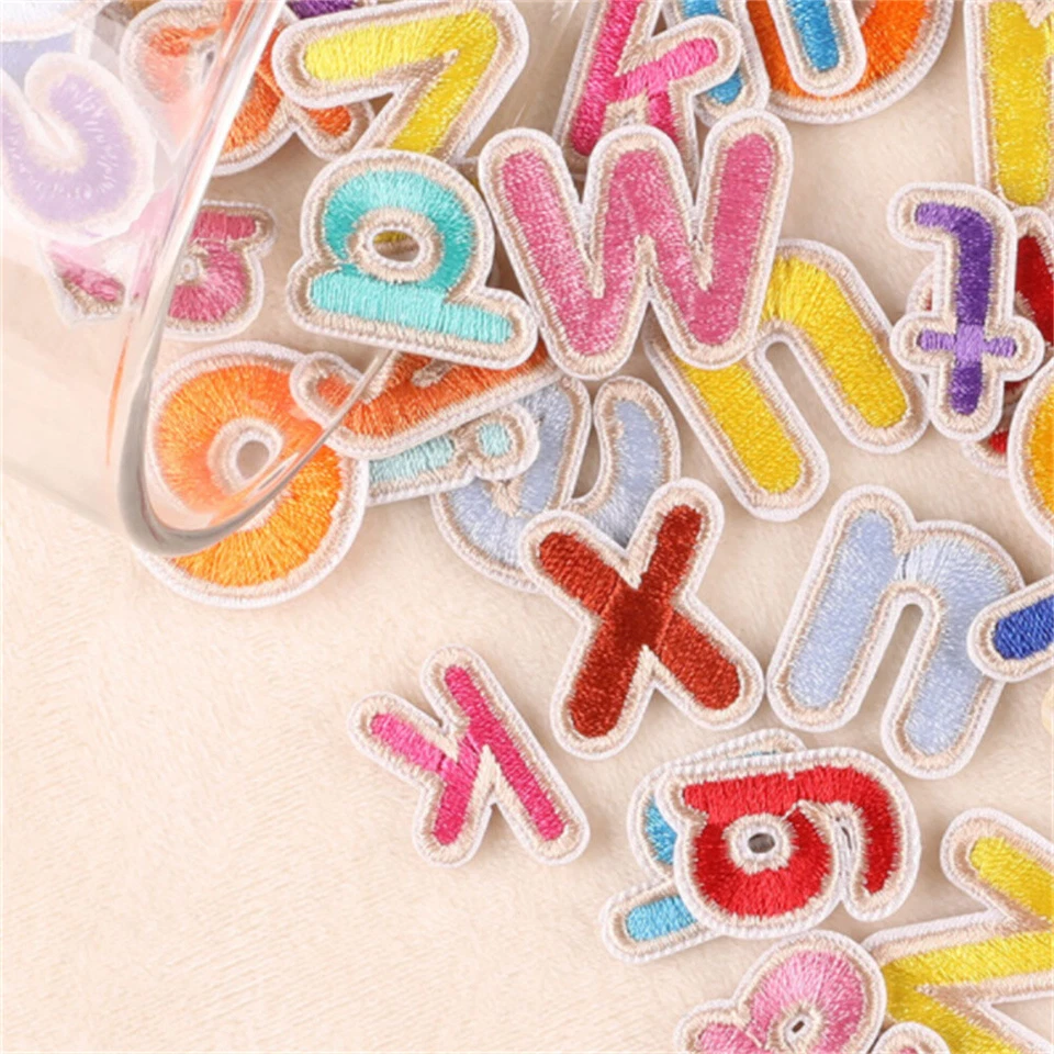 26 Mix Fabric Patches Letters For Crafts Sewing Embellishments Decors Alphabet - Image 2 of 4