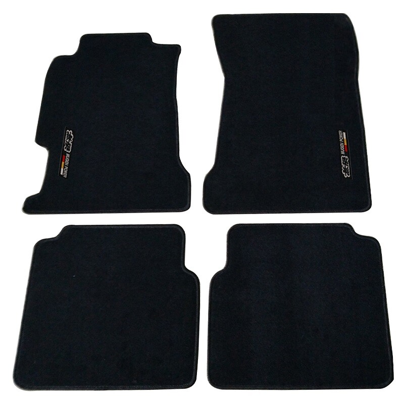Fit For 9497 Honda Accord Black Nylon Floor Mats Nonslip Carpets 4PCS