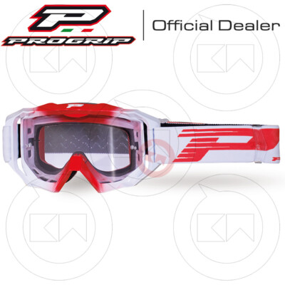 PROGRIP MASKE BRILLE MOTO CROSS ENDURO 3200-107LS Rot Gläser Photochrome