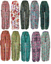 2pc Hippie Boho Yoga Silk Harem Pants Indian Gypsy Baggy Dance Bohemian Pants
