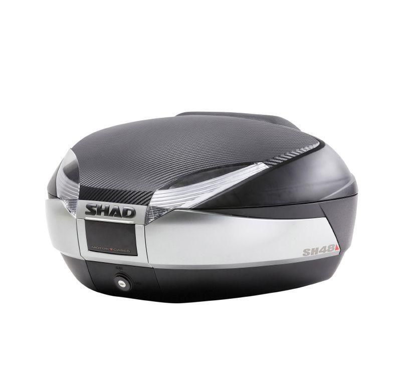 Top case SH48 Shad titane avec platine d0b48406r couvercle et double dosseret pour moto