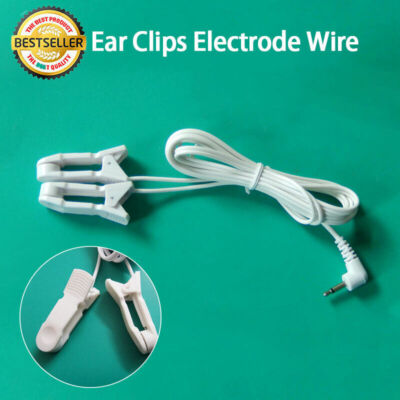 Electrode Lead Wires And Ear Clips For Use With Sleep Therapy Device 2.5mm Plug