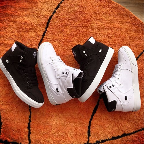 Supra Men's Supra Vaider Black/white canvas men's mid to high top shoes - Picture 23 of 26
