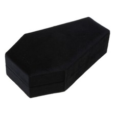 Coffin Shape Jewelry Storage Box Earring Ring Necklace Holder Display Box