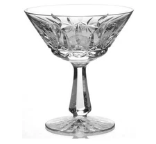 Waterford Crystal ROSSLARE Champagne / Sherbet Glass (4-3/4") EUC saucer