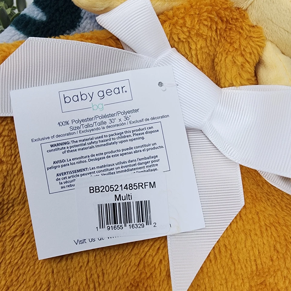 Комплект детского одеяла Tiger Lovey — 14 дюймов милое и 30 x 36 дюймов одеяло для младенцев джунгли - Изображение 3 из 4