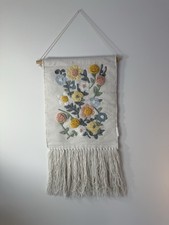 ✿ MIU109 Boho Floral Wall Hanging Cotton Tapestry Fringe Bohemian Decor India