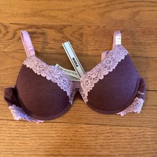 Victoria’s Secret PINK Fashion Show Tzuyu PUSH UP Bra Purple 36A NWT