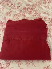 LAUREN RALPH LAUREN Dark Red King Flat Sheet~100% Cotton