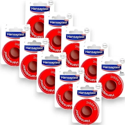 10x Hansaplast Heftpflaster Classic 10x 5mx2,5cm Verbandsmaterial Erste Hilfe - Bild 1 von 4