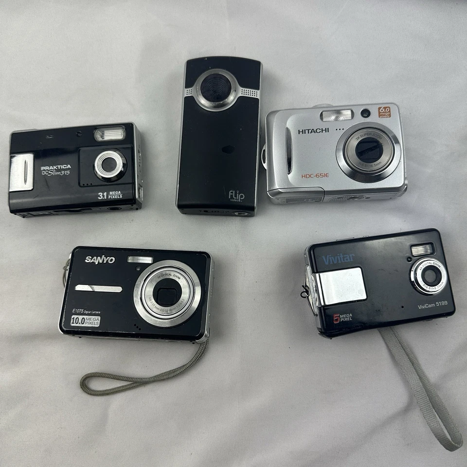 Lote de 5 cámaras digitales Praxis, Cisco, Sanyo, Hitachi, Vivitat Foto 2 de 4