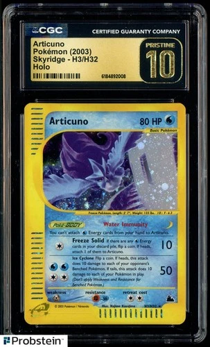 2003 Pokemon Skyridge #H3/H32 Articuno Holo CGC 10 PRISTINE