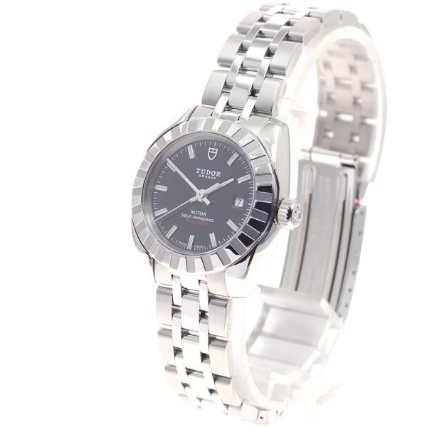 TUDOR CLASSIC DATE 22010 28mm SS Black Dial Automatic Date #C519 image 2