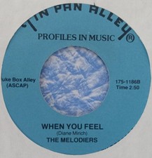 HEAR M- SONG POEM ROCK Tin Pan Alley MELODIERS 45 What Am I Living For When You