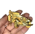 Vintage Brooch Pin Parklane JJ Jonette Jewelry Art Deco Woman & Car Gold Tone