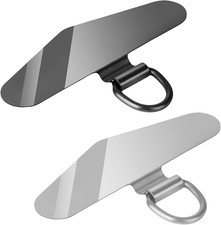 2Pcs Phone Tether Tab, Metal Sticky-Free Phone Lanyard Patch, Universal Phone St