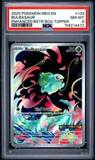 Bulbasaur 133 Enhanced Bstr Box Topper - Pokemon Meg En-Mega Evolution PSA 8