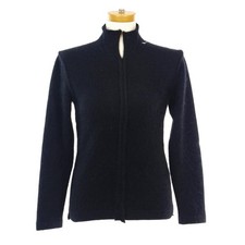 LKNW ISSEY MIYAKE Black Ladies Officer Cut Sweater Wool Angora M JAPAN