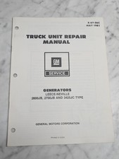 GM TRUCK REPAIR MANUAL GENERATORS LEECE-NEVILLE 2600JB 2700JB 3425JC X-6Y-06C