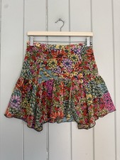 Urban Outfitters Floral Chiffon Mini Skirt M Medium Lined Pink Tropical