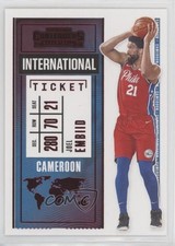 2020-21 Panini Contenders International Ticket Red Joel Embiid #8 6z2