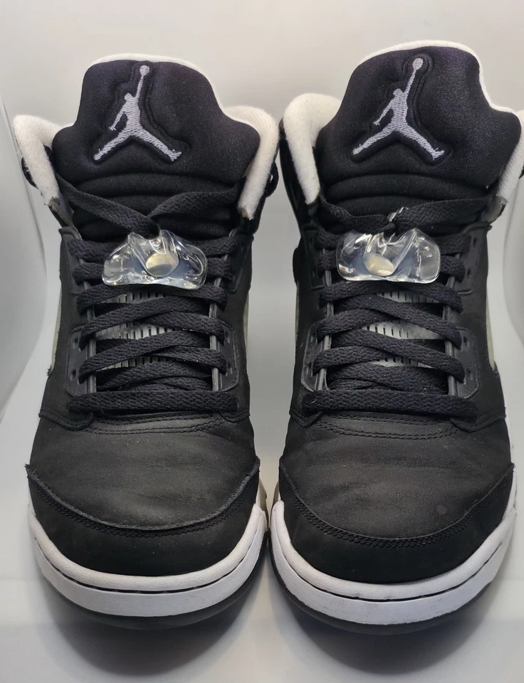 Air Jordan 5 Retro Oreo Hombres 8.5 Negro Cool Grey White CT4838 011 Lanzado 2021 Foto 2 de 4
