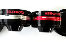 Vintage Petri Aux Wide-Angle And Telephoto Lens Made In Japan