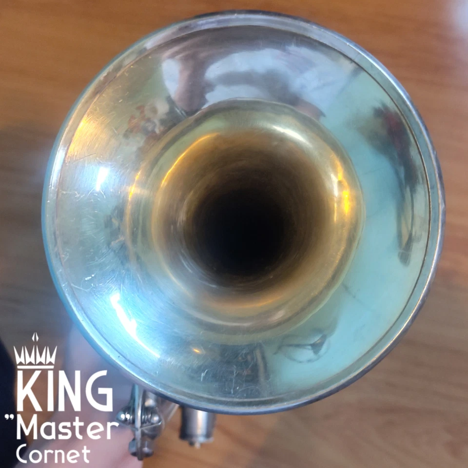 Corneta King "Master" - ¡Plata satinada con campana de lavado de oro! ¡La mejor oferta! Foto 3 de 4