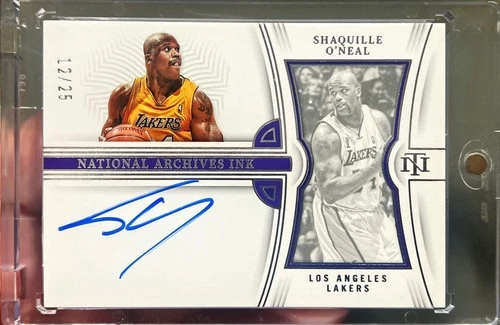 2022-23 National Treasures Shaquille O'Neal National Archives Ink Auto /25 SP