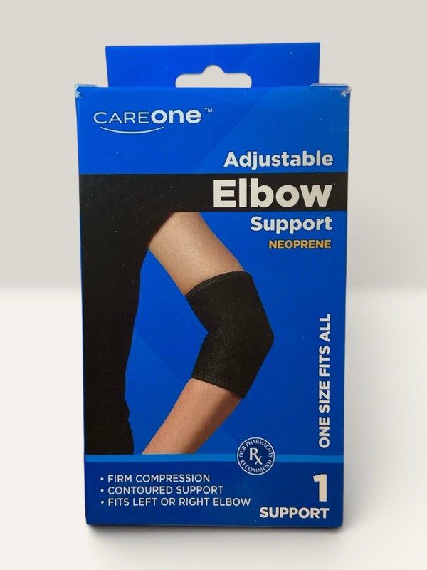 CareOne Adjustable Elbow Support – Neoprene, One Size Fits All