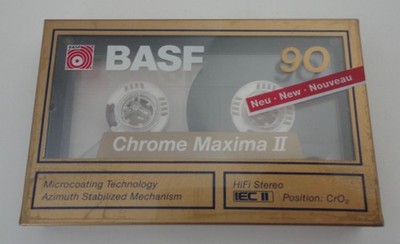 BASF Chrome Maxima II 90 Cassette Tape Vintage NEW Factory Sealed NOS