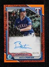 2024 Bowman Chrome Orange Refractor 1/25 Brock Porter #BMA-BP Auto 1g5e