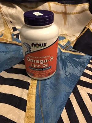 Now Foods Molecularly Distilled Omega-3 Fish Oil 1,000mg, 200ct
