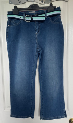 M&S Per Una Women Cropped Jeans with Belt, size 12R, New