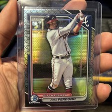 Jose Perdomo 2024 Bowman Draft Chrome  Steel Metal Refractor /100 Braves BDC-200