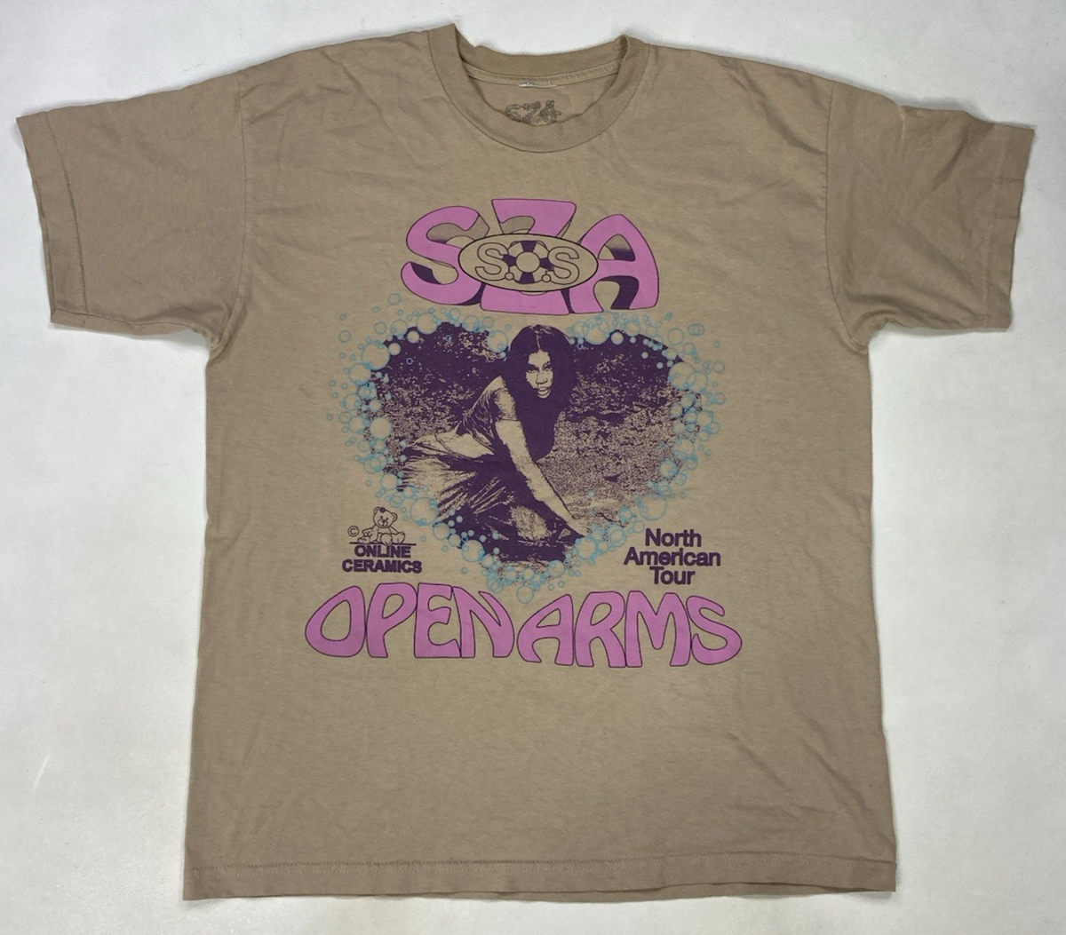 Online Ceramics SZA Open Arms SOS Tour Graphic T-shirt Men XL