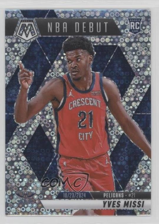 2024 Panini Mosaic NBA Debut Fast Break Silver Prizm Yves Missi Rookie RC 1bn9