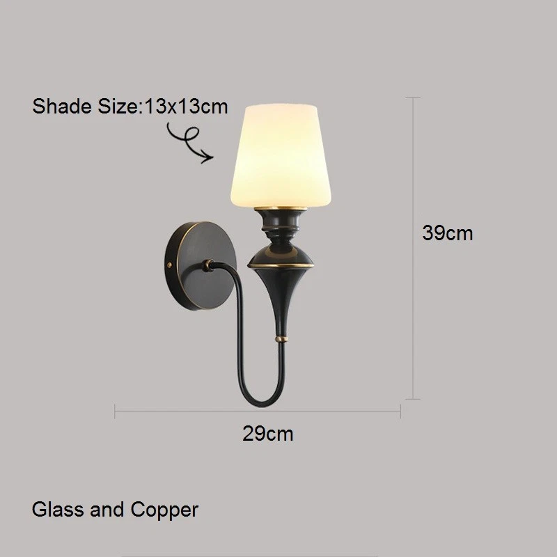 Indroor Wall Lamps Bedroom Wall Lamp Hallway Copper Wall Light Home Wall Lights - Image 2 of 4
