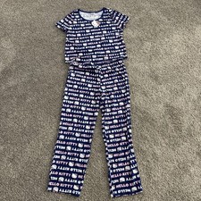NEW HELLO KITTY PAJAMA SET SHORT SLEEVES TOP  PANTS ELASTIC WAIST SIZE MEDIUM
