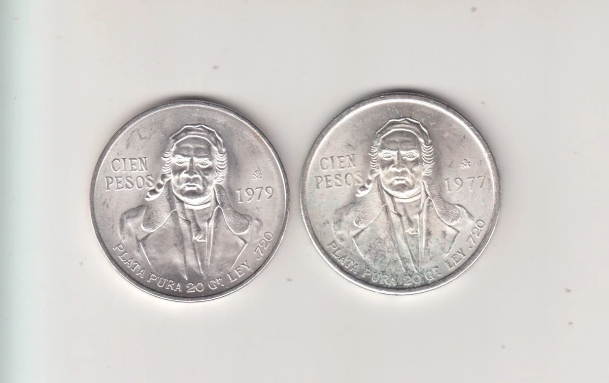 メキシコ銀貨　1978年 メキシコ Cien Pesos 硬貨 1978 Mexico Silver 100 Pesos Brilliant Uncirculated