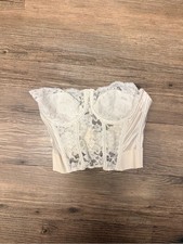 Victoria's Secret Cream Lace Longline Strapless Bustier