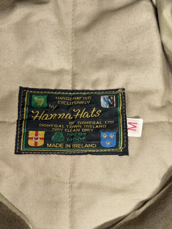 Hanna Hats Hombres Donegal Tweed Vintage Gorra de Conducción Plana Hecha en Irlanda Lana Verde Foto 2 de 4