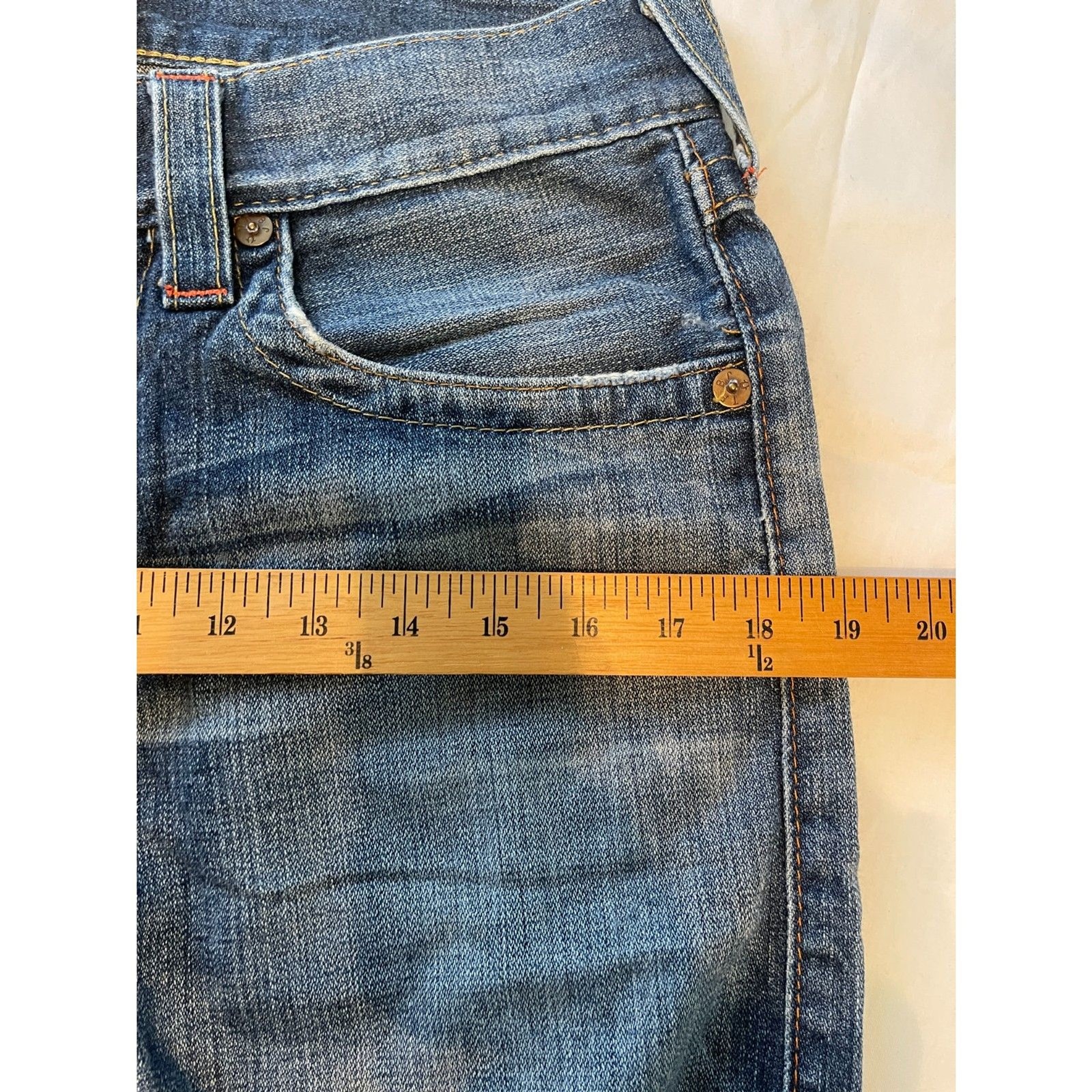 True Religion Men's Ricky Distressed Wash Relaxed Straight Jeans - 30x31 Vintage thumbnail 11