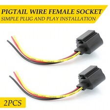 Two Head Harness Light Bulb Plug Repair Socket Wire Pigtail Female P 9008 H13