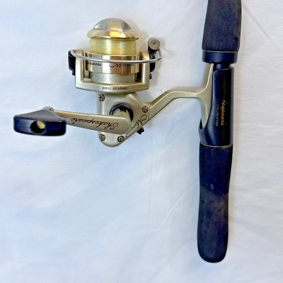 Combo de varilla y carrete giratorio Shakespeare Microspin MS 46-1UL 4'6" varilla ultra ligera Foto 3 de 4