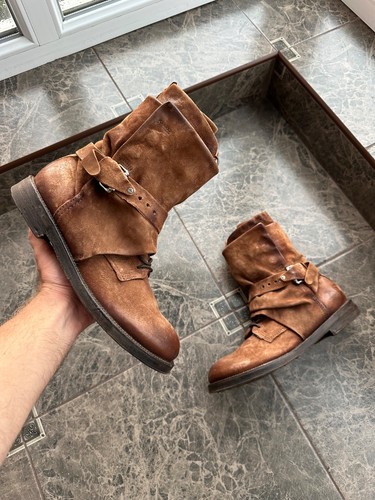 A.S. 98 Brown Leather Ankle Boots with Buckle – Size EU 41 (US 8) - Picture 4 of 16